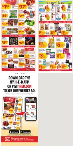 H-E-B weekly ad cover